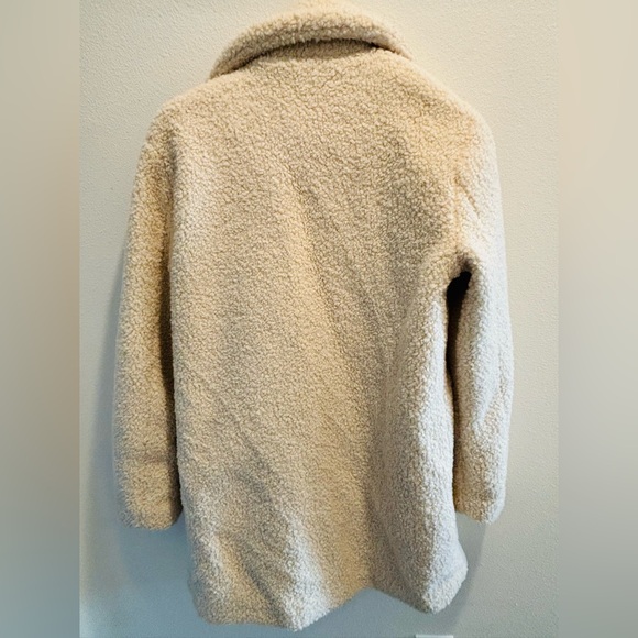 Zara Teddy Coat in Cream Color - Picture 4 of 4